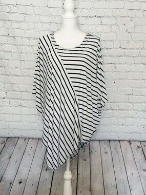 Alfani Black and White Wing Sleeve Blouse